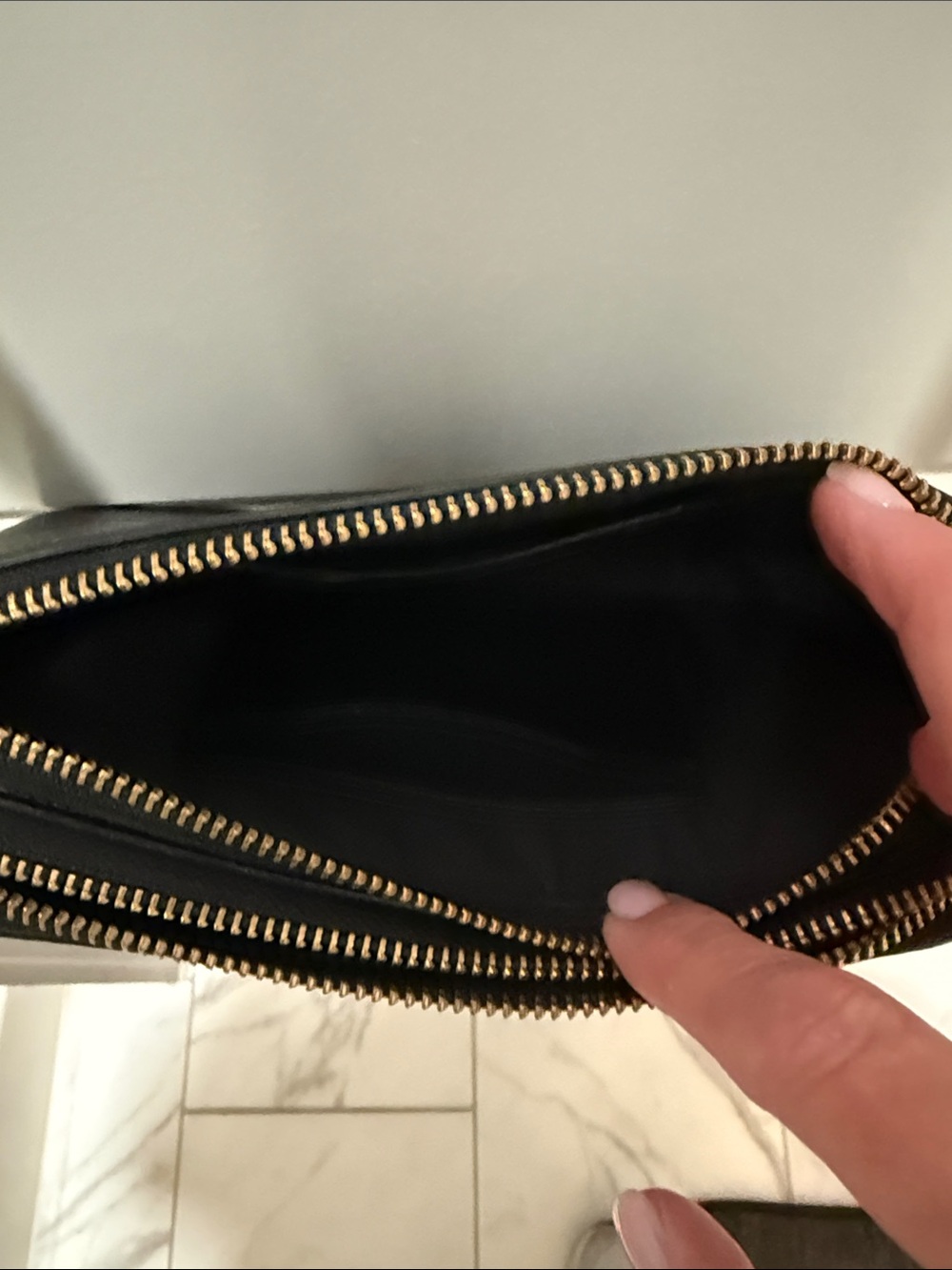 Coach Black Crossbody Bag with Burgundy Strap - Picture 3 of 3
